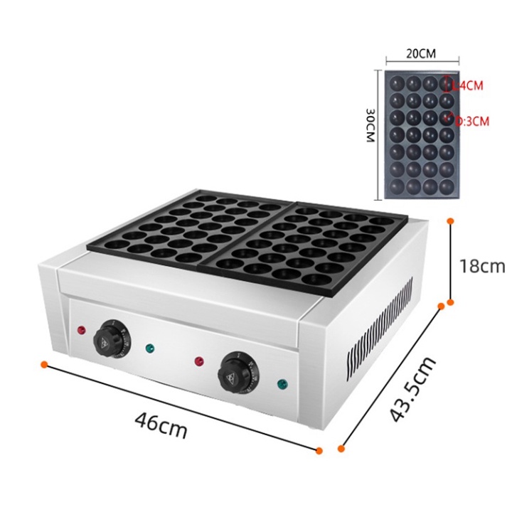 Máy nướng bánh tạch tuộc takoyaki nhật bản khuôn đôi sử dụng điện