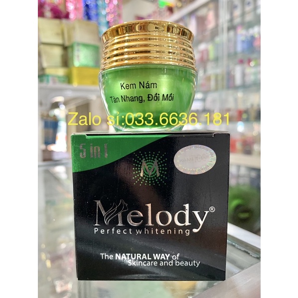 kem Melody giảm nám tan nhang đôi môi hủ 15G (hủ xanh lá)