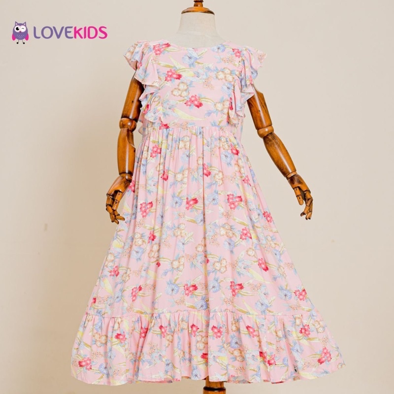 Đầm hoa tay bèo bé gái - Lovekids