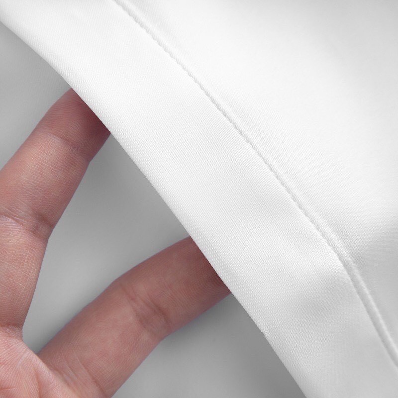 Áo sơ mi Nam dài tay vải lụa Urano dấu khuy form rộng unisex phong cách Hàn Quốc
