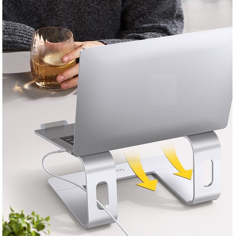 Giá đỡ để laptop stand notebook Macbook máy tính xách tay hợp kim nhôm có thể tháo rời kiêm tản nhiệt (CR06 và X2) | BigBuy360 - bigbuy360.vn