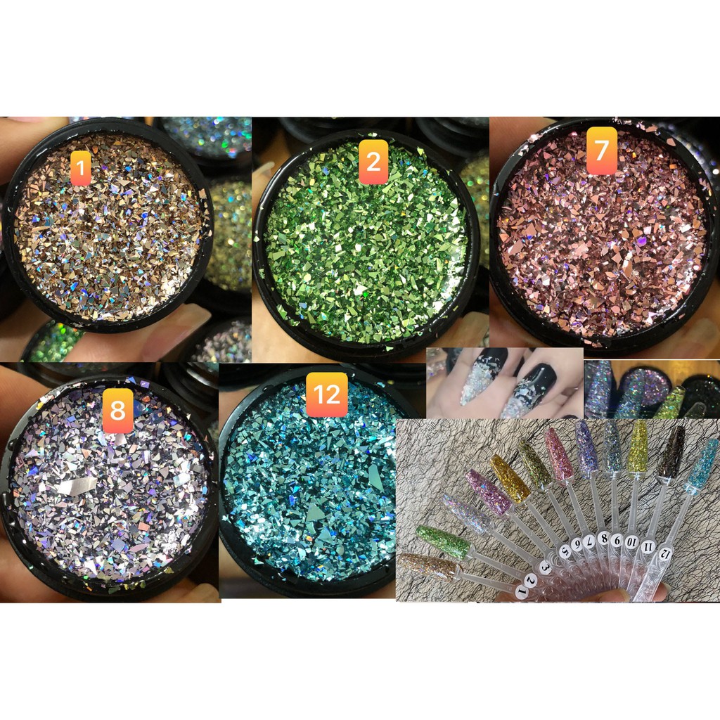 Gel Nhũ Khổng Tước Trang Trí Móng Cực Chất, Siêu Sang - Lẻ 1 Hũ