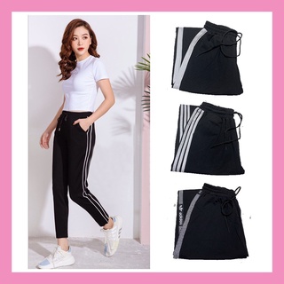 ﹉Quần thể thao nữ dài baggy thu đông bigsize 3 sọc chất UMI HÀN cao cấp tập gym yoga mặc ở nhà năng động khỏe khoắn QD13