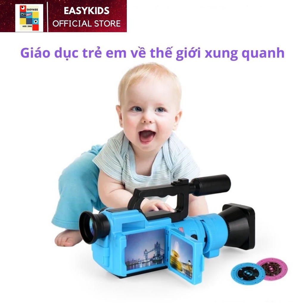 Đồ chơi máy ảnh, máy quay video có nhạc có thể làm đèn pin Mô phỏng thực tế giúp bé phát triển trí tuê