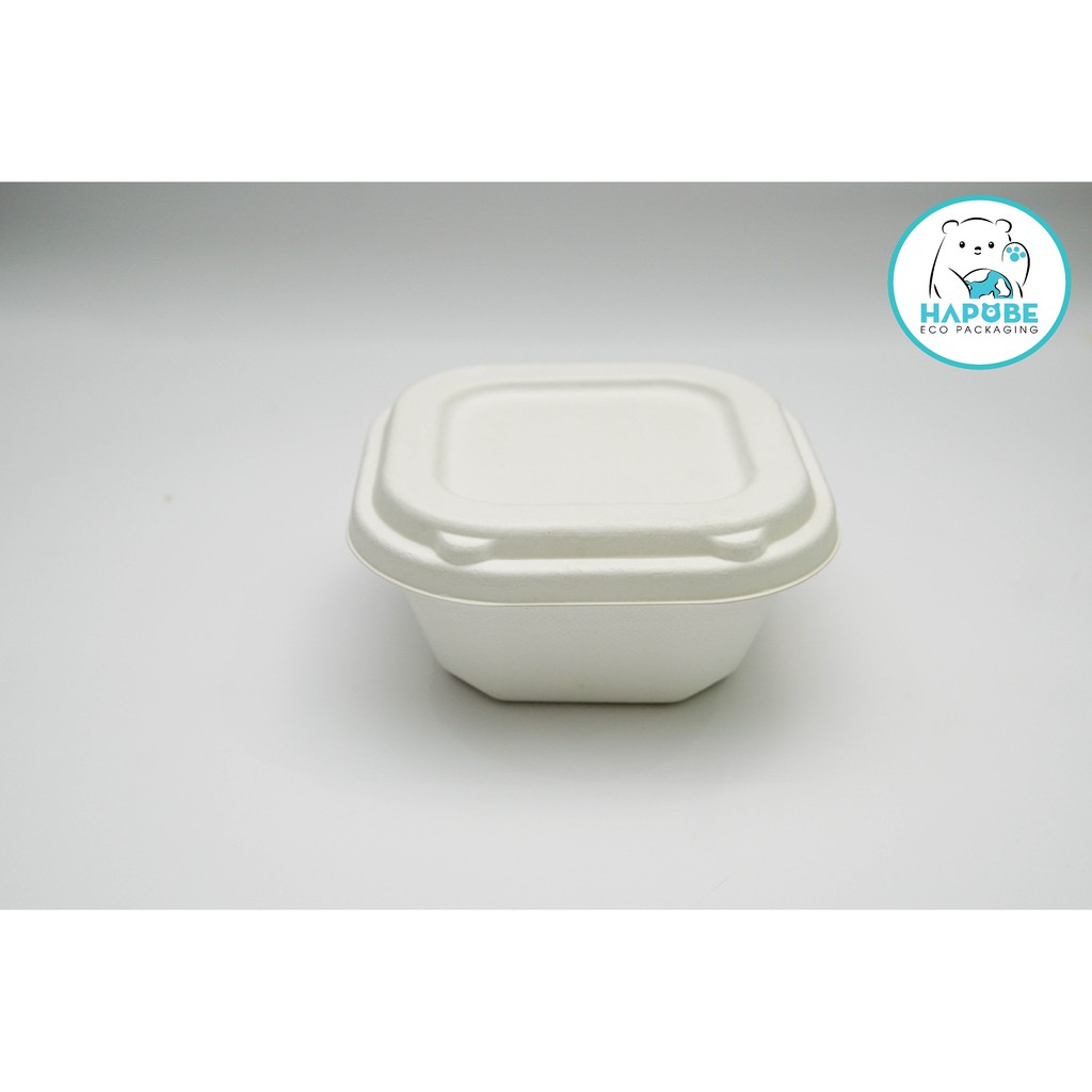 10 hộp bã mía vuông nắp rời 750ml BBZ003 BNZ003