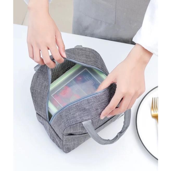 Túi giữ nhiệt đựng cơm, túi đựng hộp cơm văn phòng chống thấm nước có quai xách tiện dụng