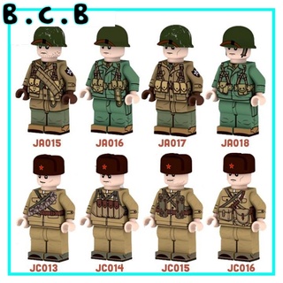 LEGO Lính Quân Đội Thế Chiến Minifigure Soldier WWII -Lính Mỹ & Lính Trung Quốc Mô Hình Đồ Chơi Lắp Ráp Non JA015 JC016
