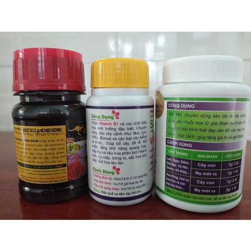 Combo ORG-HUM- SUPER ROOTS B1- HC101 dinh dưỡng giúp mầm khỏe, lá to nhanh bật rễ.