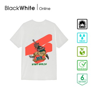 Áo Thun Unisex BW HipHop nam nữ tay lỡ oversize form rộng