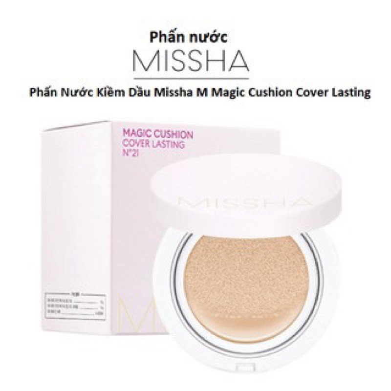 Phấn nước Missha Magic Cushion Cover Lasting Spf50 PA+++