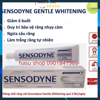 Sensodyne Gentle Whitening 100g, kem đánh răng làm trắng, sạch răng, ngừa cao răng, thơm mát tự nhiên