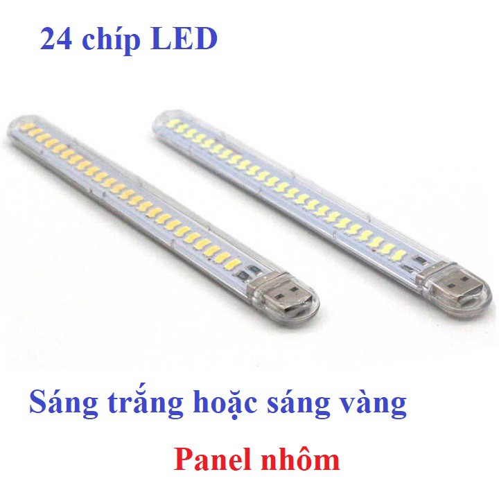 Thanh đèn LED mini 8 bóng, 24 bóng siêu sáng cổng cắm USB thích hợp để bàn học, đọc sách đầu giường