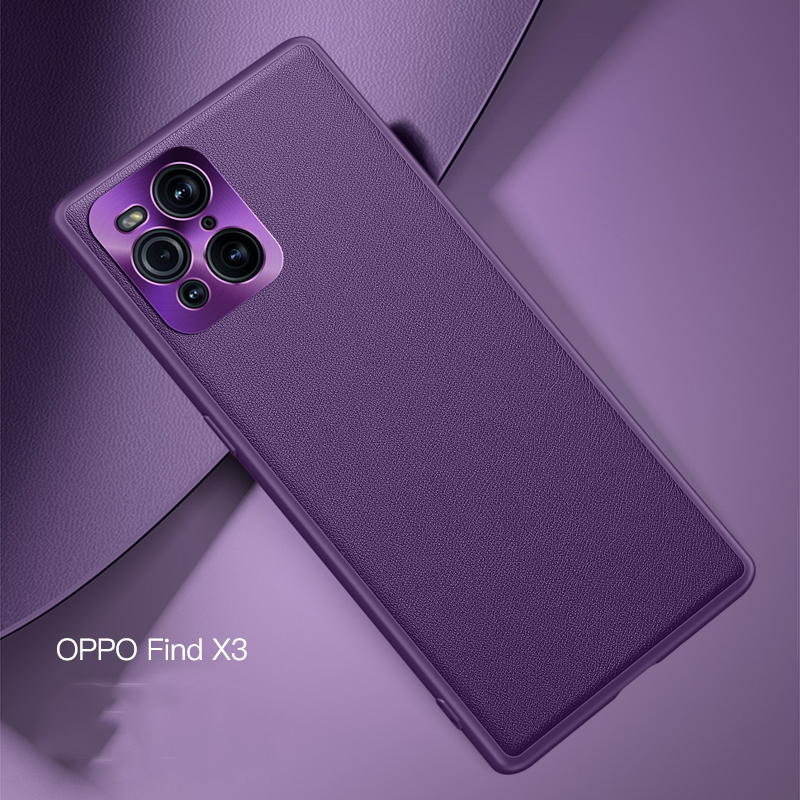 Ốp điện thoại da sang trọng tùy chọn màu sắc cho Oppo Find X3/ Pro