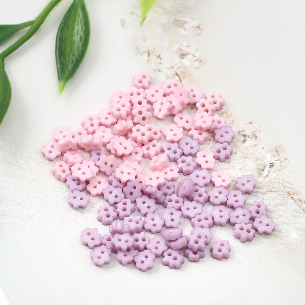 Set 50 Nút Nhựa Hình Hoa Và Đám Mây Kích Thước 4mm Trang Trí Nhà Búp Bê