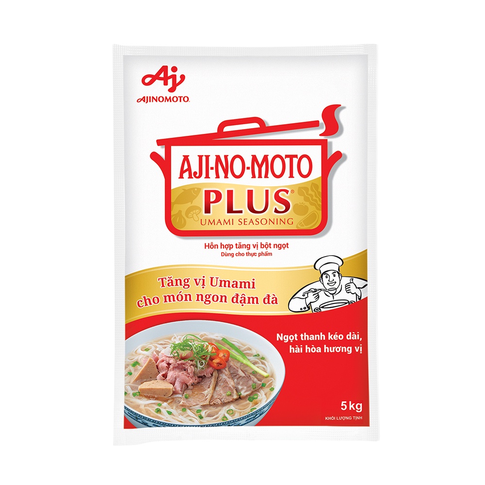 Hỗn hợp tăng vị bột ngọt AJI-NO-MOTO PLUS 5kg/bịch