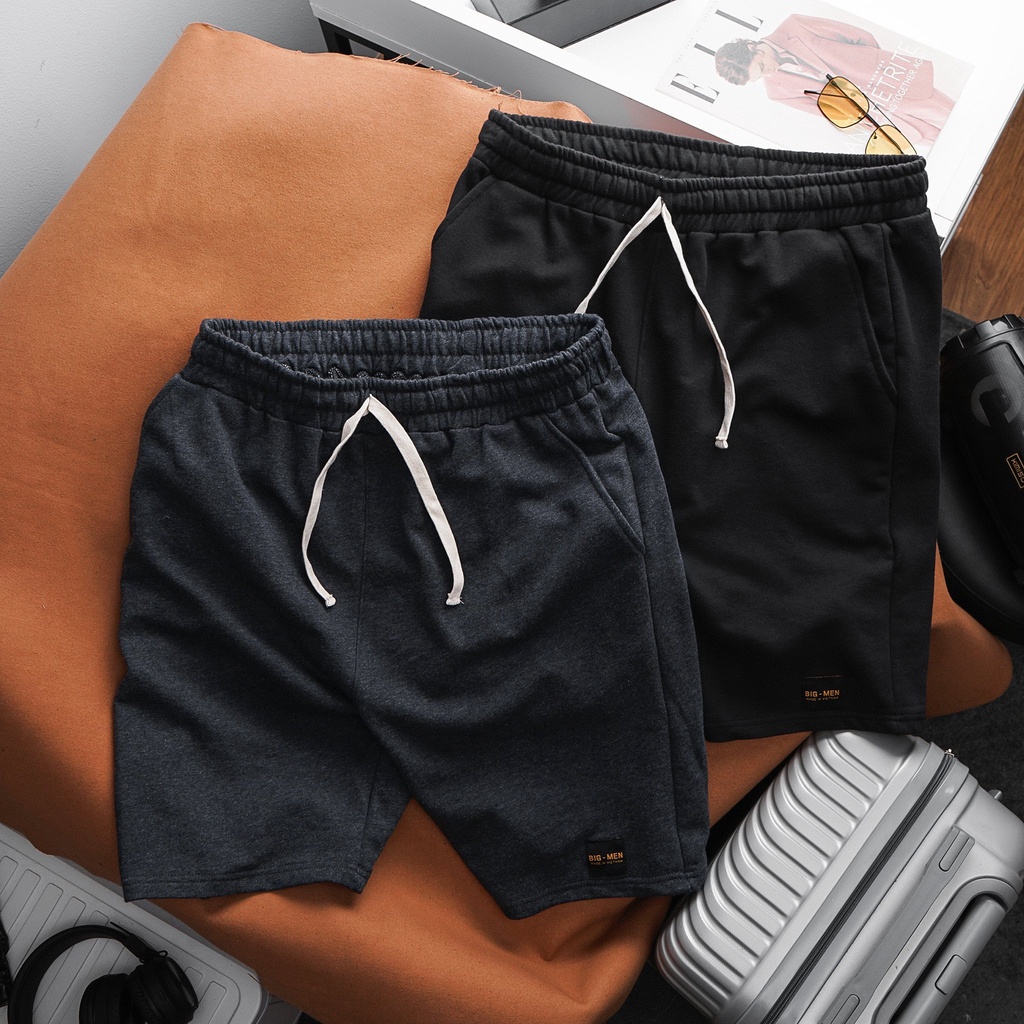 BIGSIZE - Quần short BB - Boiz vải nỉ nam bigsize 80 - 130kg - trơn