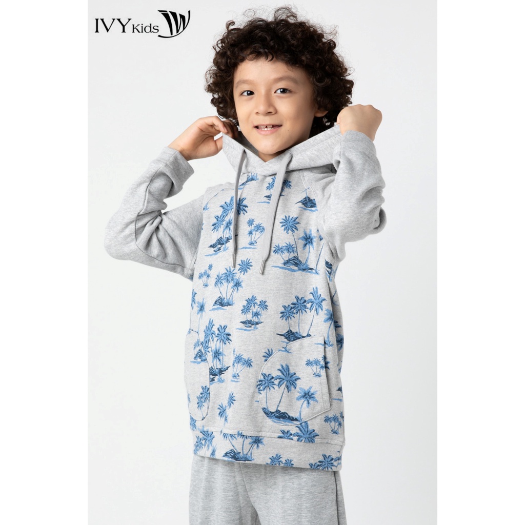 [NHẬP WABRTL5 GIẢM 10% TỐI ĐA 50K ĐH 250K ]Áo hoodie cây dừa bé trai IVY moda MS 59K1392