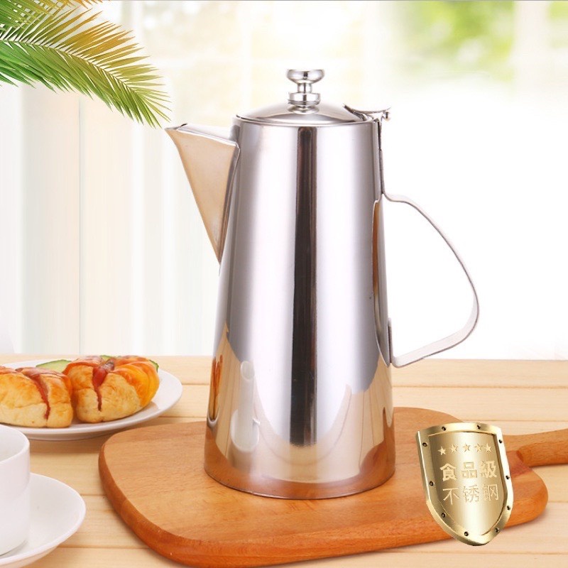 Bình đựng trà, cà phê inox có nắp 1,5L - Ca inox có vòi 1,5L