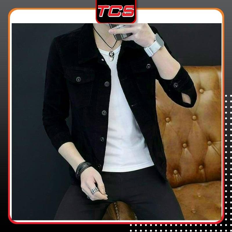 Áo khoác nam nữ unisex TCS, chất kaki jean màu đen chống nắng,cá tính phong cách