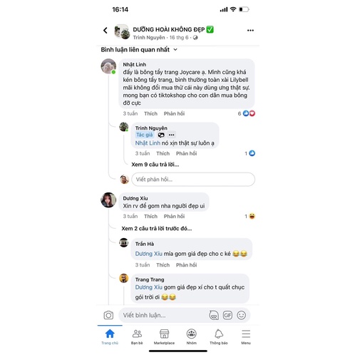 Bông tẩy trang Joycare gói 210m