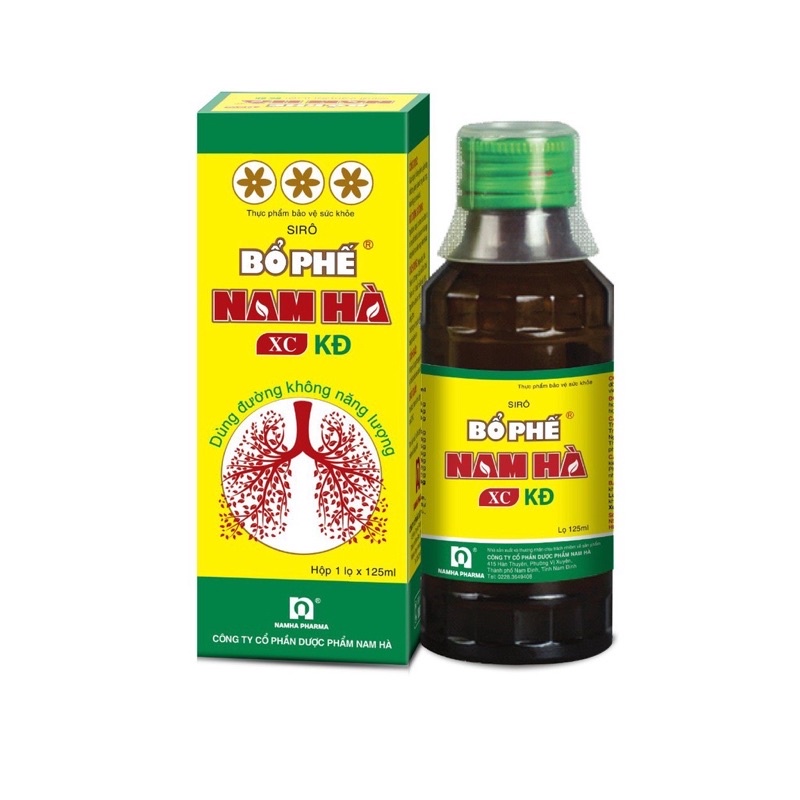 Siro ho Bổ Phế Nam Hà có đường, không đường và viên ngậm mẫu mới (Chai 125ml)