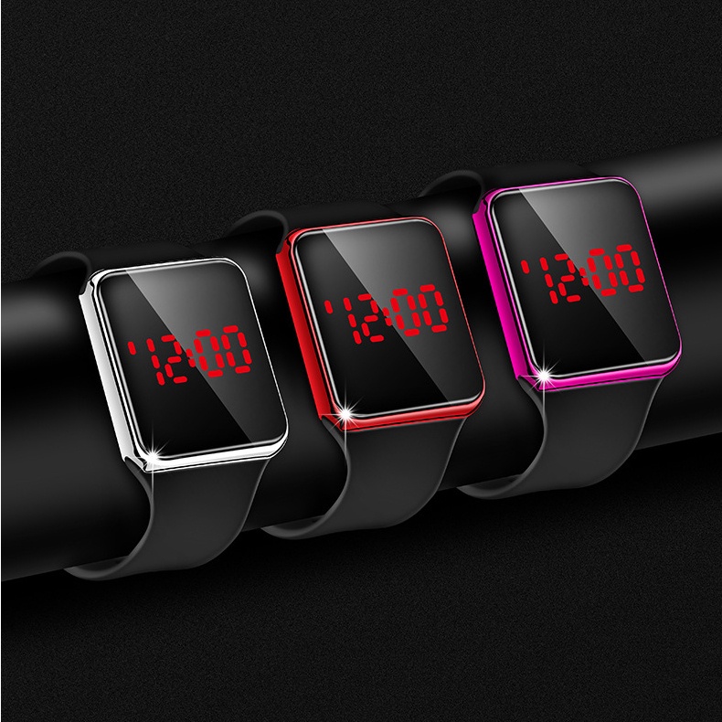 Đồng Hồ Điện Tử Dây Silicone Thể Thao Cho Nam Nữ