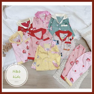 Đồ bộ pijama cho bé trai bé gái chất lụa cao cấp, đồ ngủ cho bé trai bé gái size 80-130