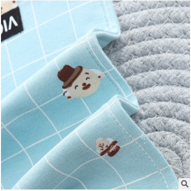 Yếm cho bé tam giác yếm ăn dặm quàng cổ cài nút cho bé 100% cotton