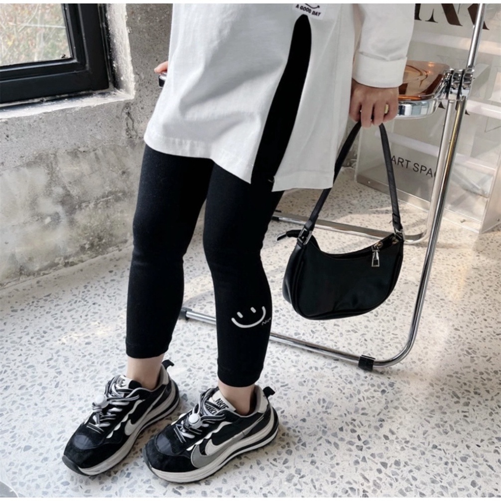 Quần Legging Smile Bé Gái AF KID vải Cotton Borip Cao Cấp Cho Bé Gái 6-20kg