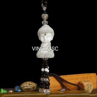 Phỉ thúy treo ô tô tượng phật đính đá