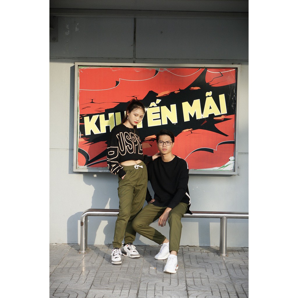 Quần jogger nam nữ rằn ri kaki co dãn ống chun | BigBuy360 - bigbuy360.vn