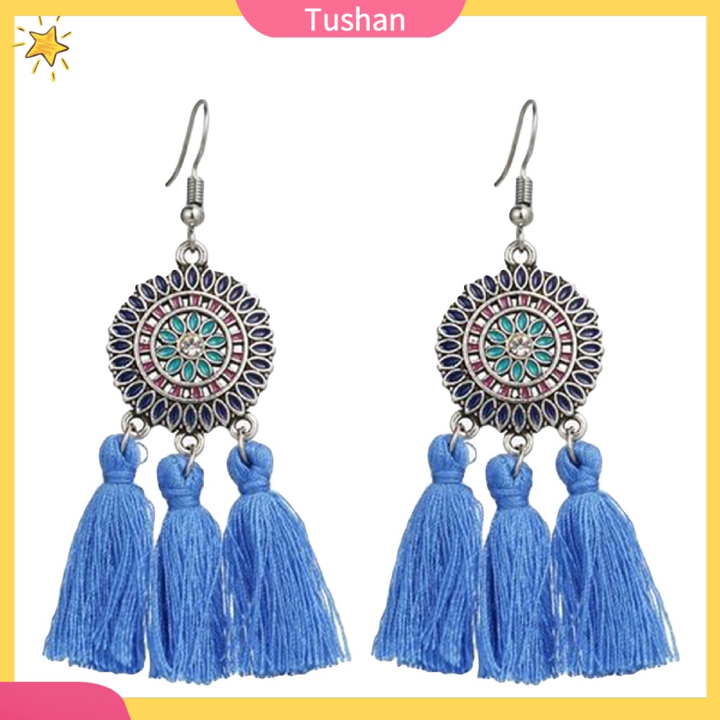 Khuyên tai tua rua phong cách Bohemian cổ điển dành cho nữ