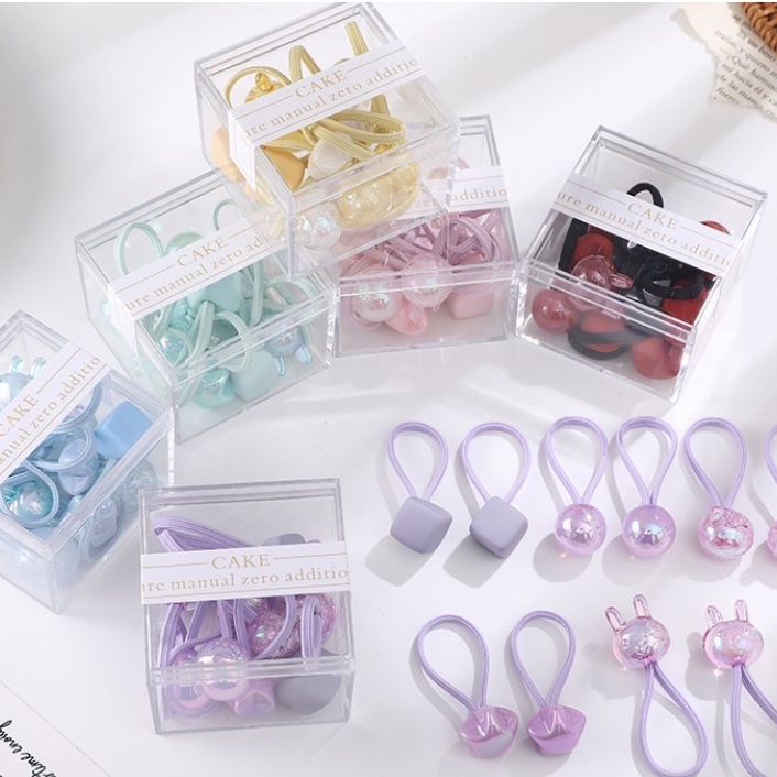 Combo hộp 10 dây cột tóc dễ thương (T02)