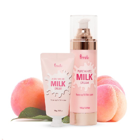 Kem Dưỡng Trắng Da Prreti Pure White Milk Cream nâng tone da với tinh chất tự nhiên giúp da trẻ hóa, căng mịn tự nhiên | BigBuy360 - bigbuy360.vn
