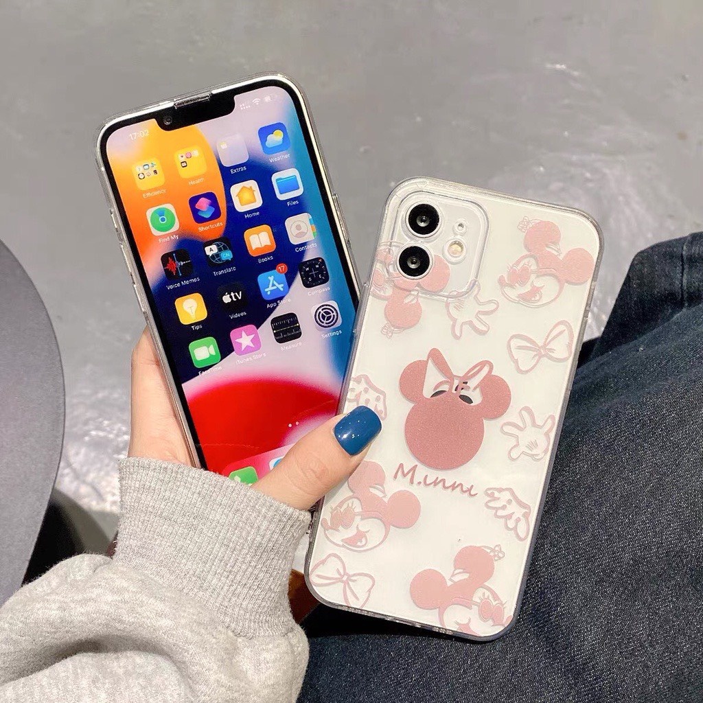 Ốp Lưng Iphone Trong Suốt,Chống Sốc In Hình Mickey Đôi iP 7plus,8plus,x,xs,xsmax,11,11promax,12,12promax,13,13promax