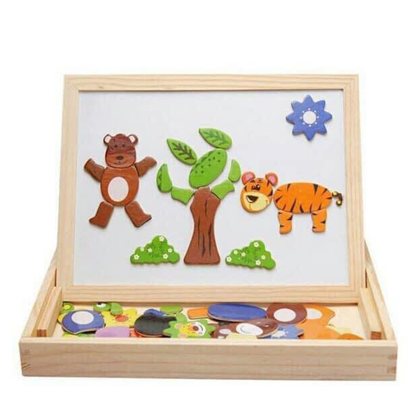 BẢNG KÍCH THÍCH SÁNG TẠO Bằng Gỗ có Nam Châm Ghép Hình 3 TÁC DỤNG