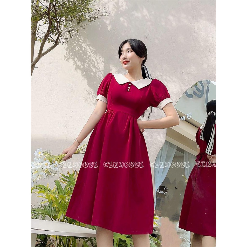 Đầm xòe tiểu thư tuyết mưa 02001