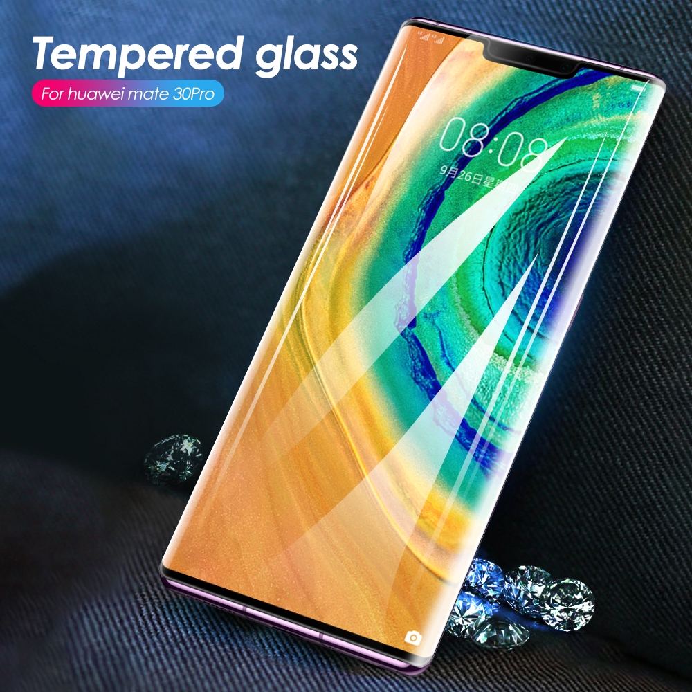 Tấm kính cường lực viền cong bảo vệ màn hình cho Huawei Mate 20 30 Pro/P30 Pro