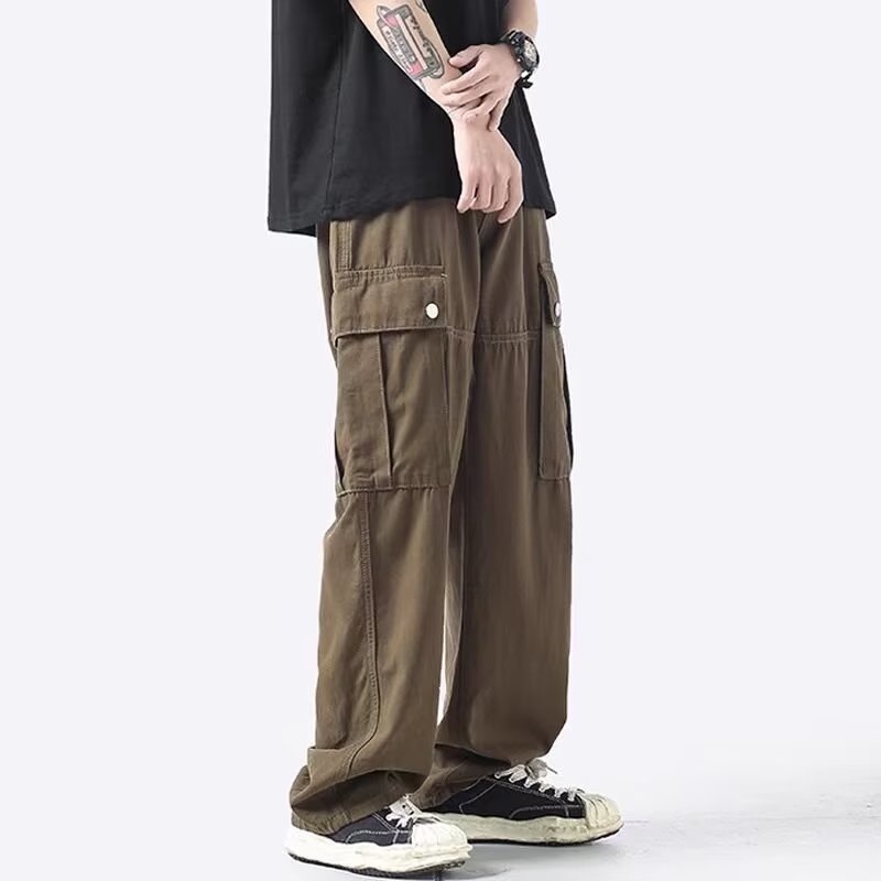 Quần túi hộp kaki HATTON GUTTO dáng dài thiết ống rộng chất vải đẹp không xù lông cho nam