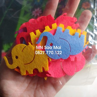 Cobo 20 con voi vải nỉ 5.5cm x 3.3cm mầm non