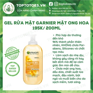 Gel rửa mặt & Kem dưỡng Garnier Skin Active Honey Flower Nourishing chứa mật ong hoa cho da thường - khô