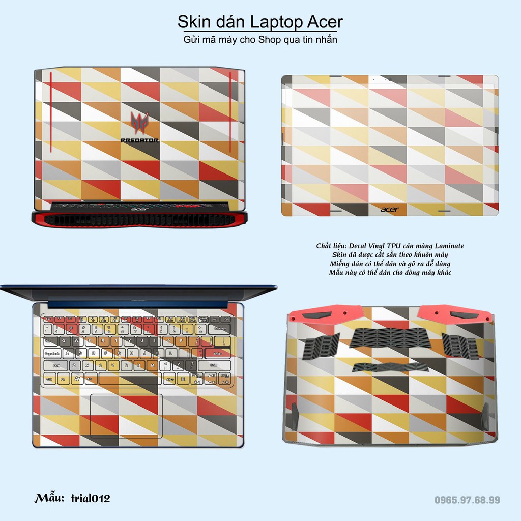 Skin dán Laptop Acer in hình Đa giác _nhiều mẫu 2 (inbox mã máy cho Shop)