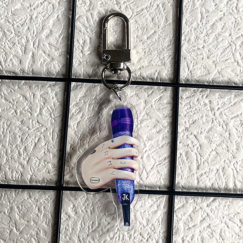 1 Móc Khóa Acrylic Hình Micro Chống Đạn Phong Cách BTS