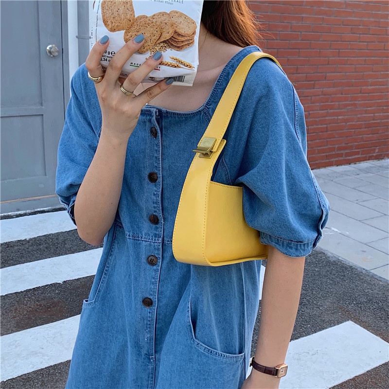 Túi Xách Đeo Dưới Cánh Tay Đính Nơ Nhỏ Thời Trang Mùa Hè Mới