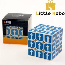 Rubik Biến Thể Shepherd Cube Rubic 3x3 Mũi Tên Xanh Trắng