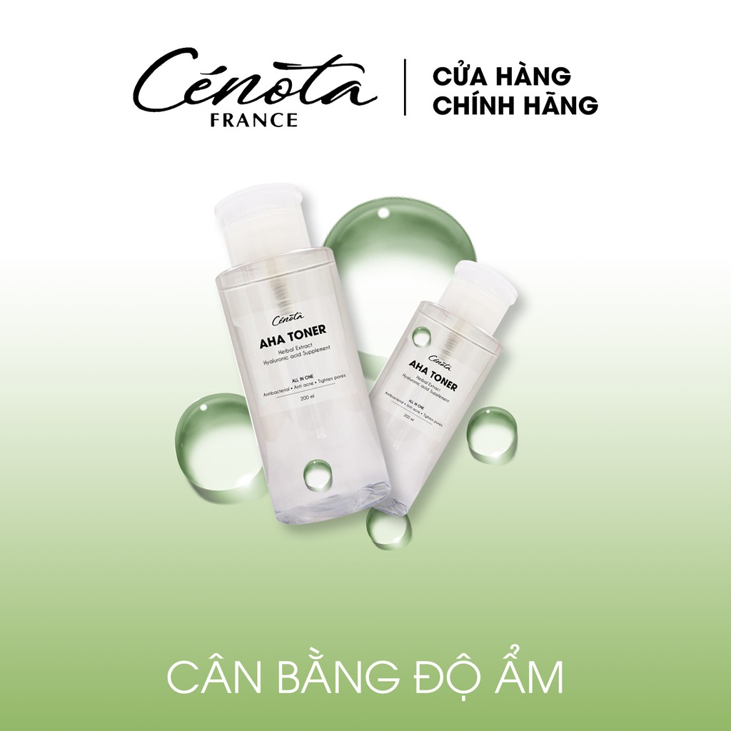 Nước hoa hồng dành cho da mụn Cénota Aha Toner 200ml, nước hoa hồng dưỡng ẩm, cân bằng độ ẩm da- Store Việt | BigBuy360 - bigbuy360.vn