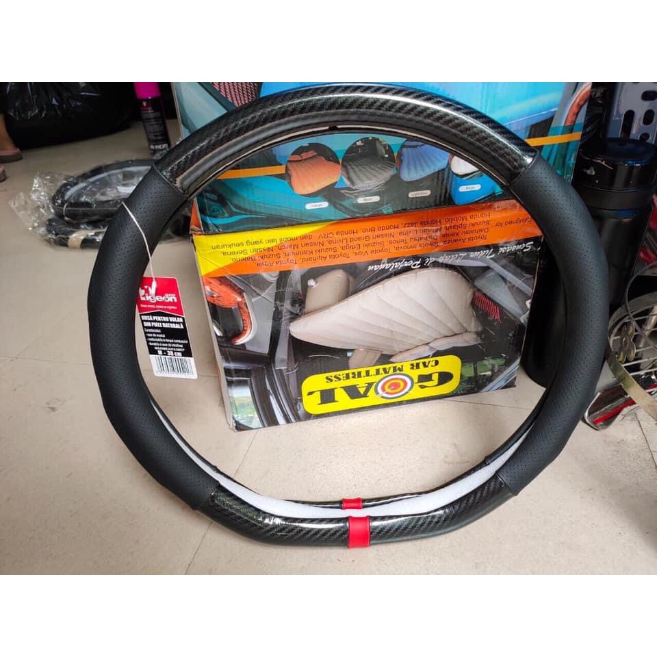 Seltos, Bọc vô lăng Dcut cho Kia Seltos 2020 2021 mẫu da carbon 3 màu tùy chọn