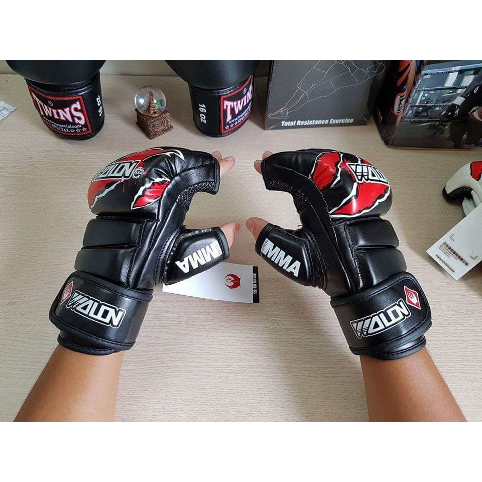 Găng Tay Võ Thuật - GĂNG TAY MMA GLOVES WOLON FIGHTER có ngón cái tiêu chuẩn thi đấu