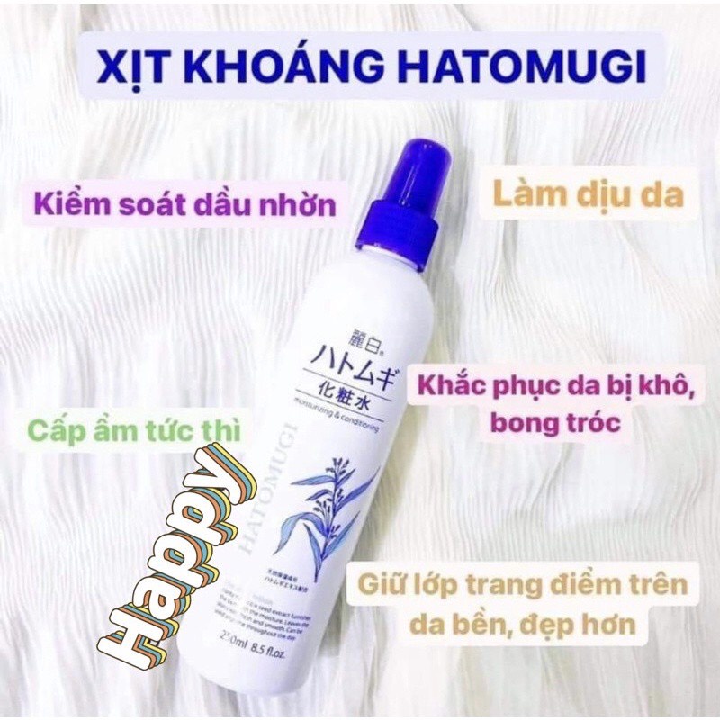 Sữa Dưỡng Thể Chống Nắng Hatomugi SPF31 PA+++ - Xịt Khoáng Hatomugi 250ml