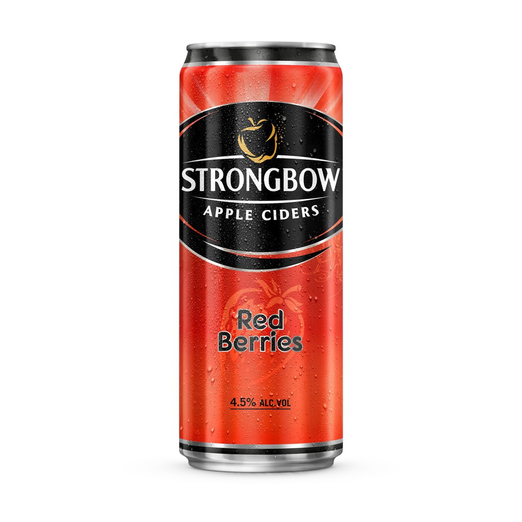 Combo 5 lon Strongbow MIX vị gồm Nho Đen / Dâu / Mật Ong / Táo